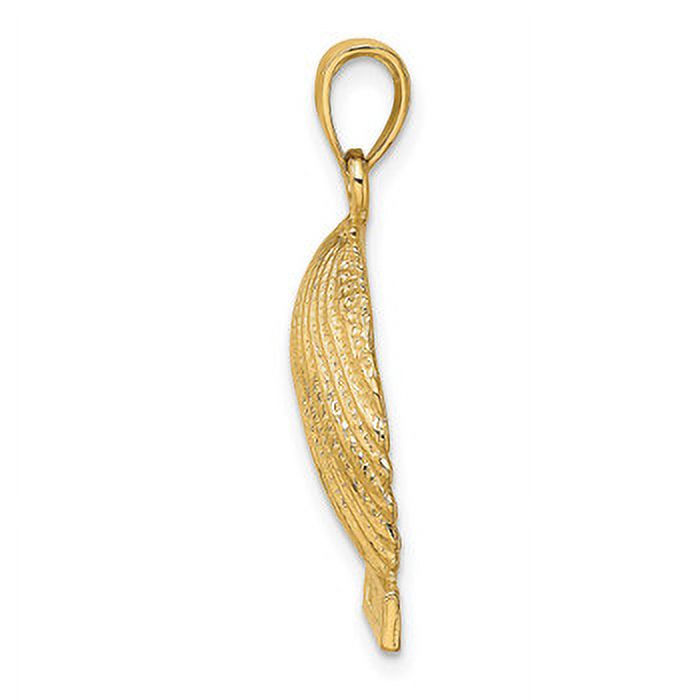 14k Yellow Gold Scallop Shell Charm Z971