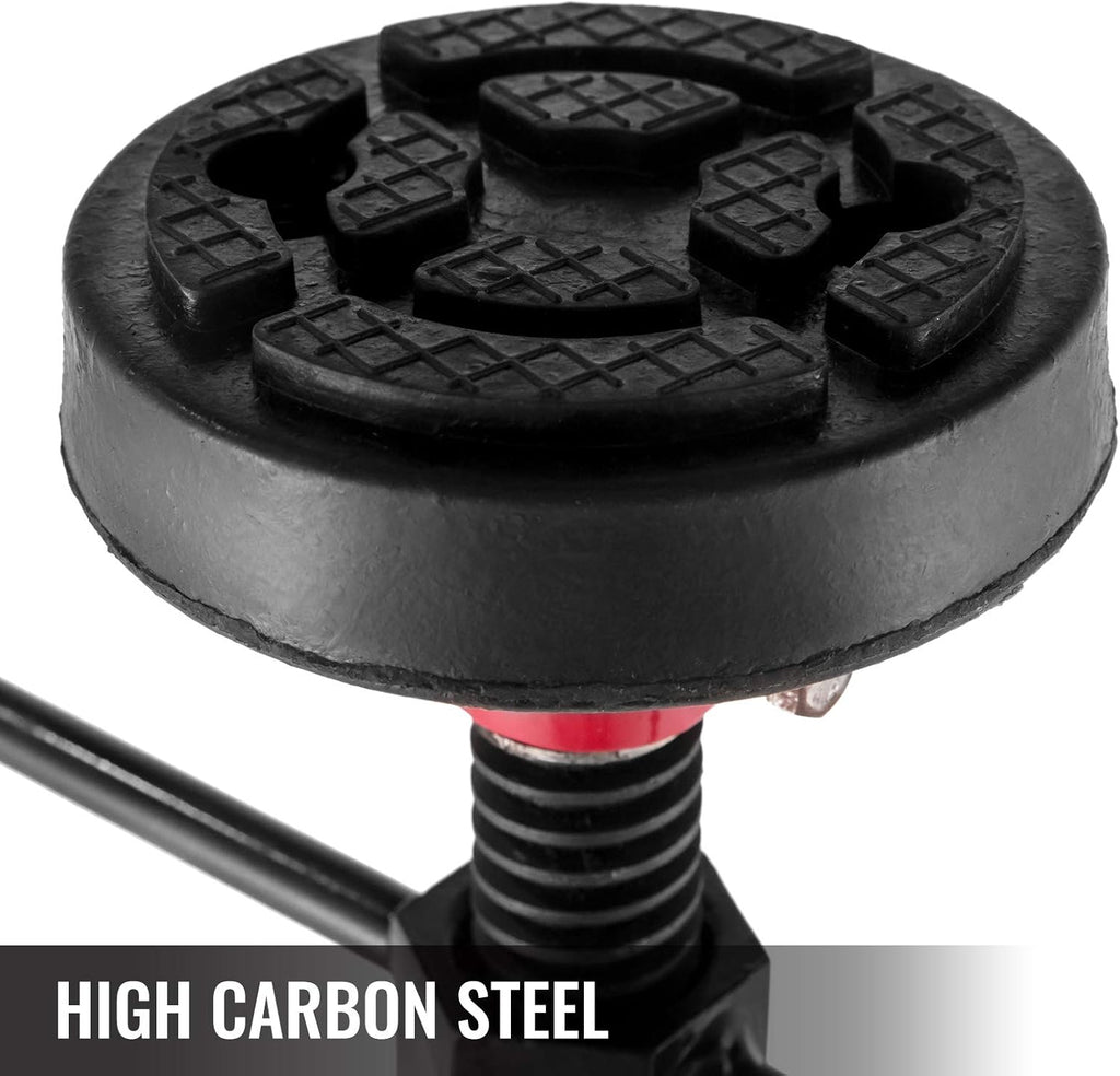 Underhoist Stand 3/4 Ton Capacity Pole Jack Heavy Duty Jack Stand Car Support Jack Lifting from 1.5 m to 2.0 m, Round Base, with Pedal, Red Pack of 2 B643279