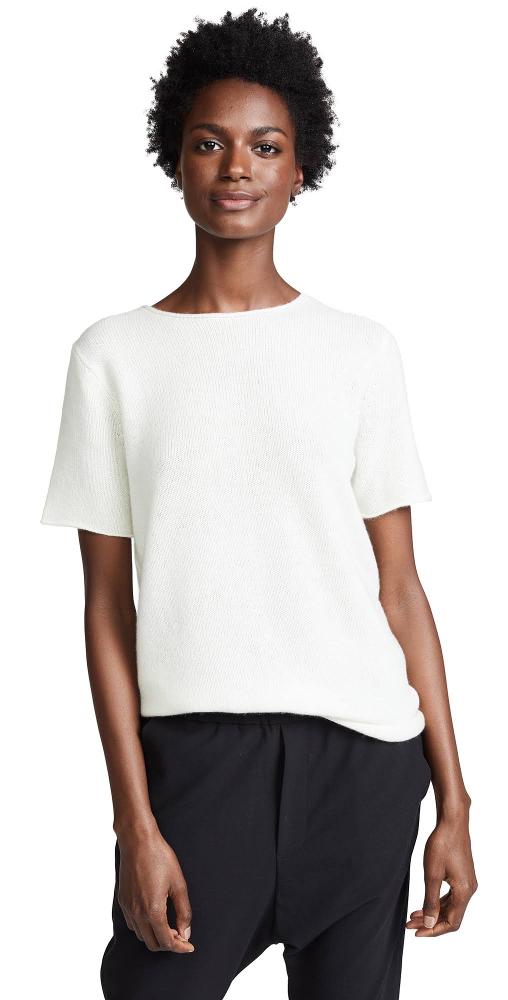 White Cashmere Knit Top I59204