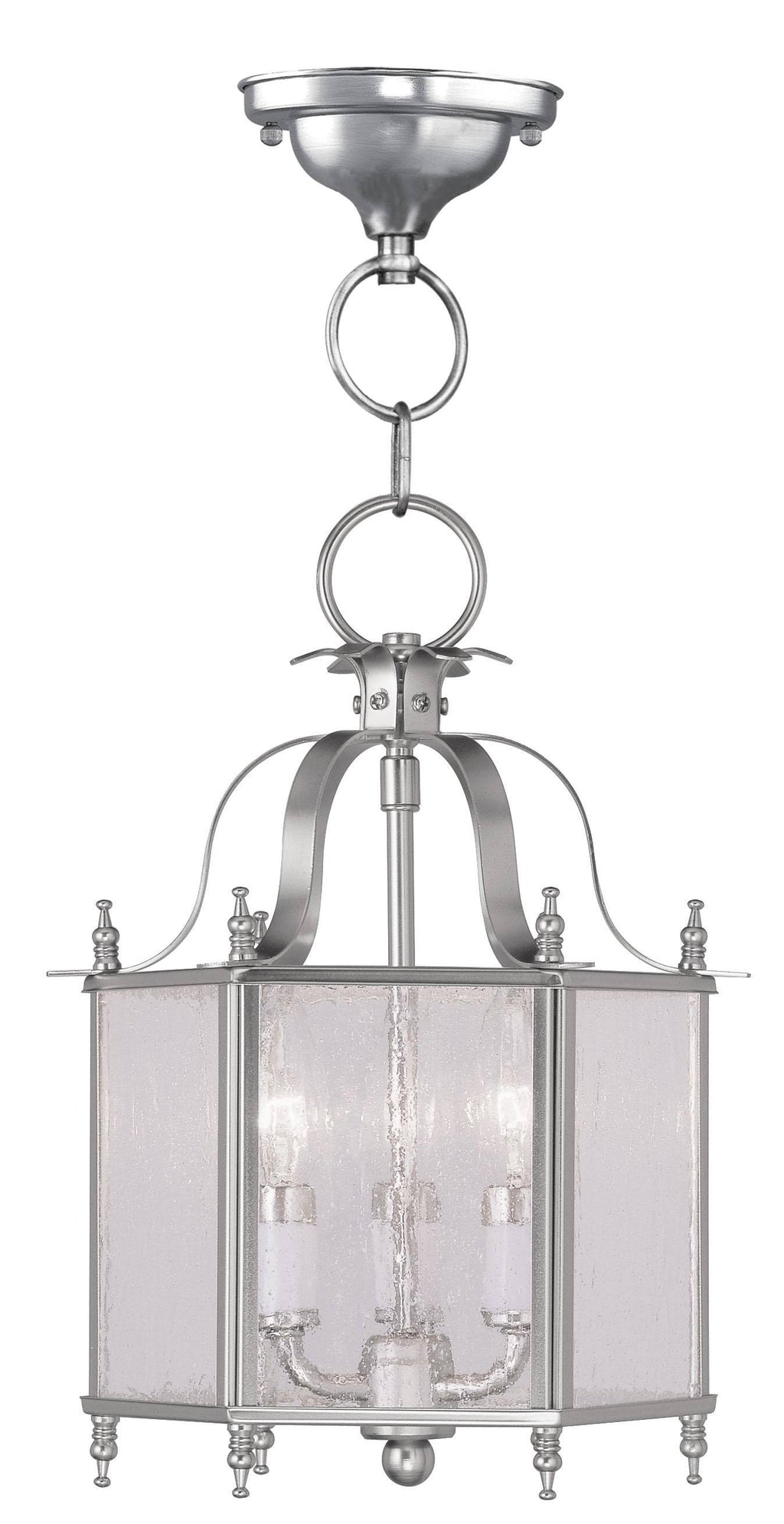 Brushed Nickel Convertible Chain Hang Ceiling Mount Light T26103