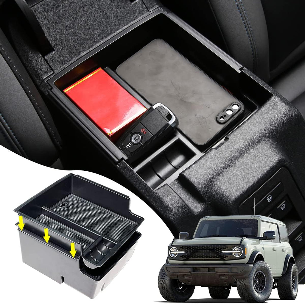 Central Armrest Storage Box Center Console Tray Organizer Pack of 2 W14935