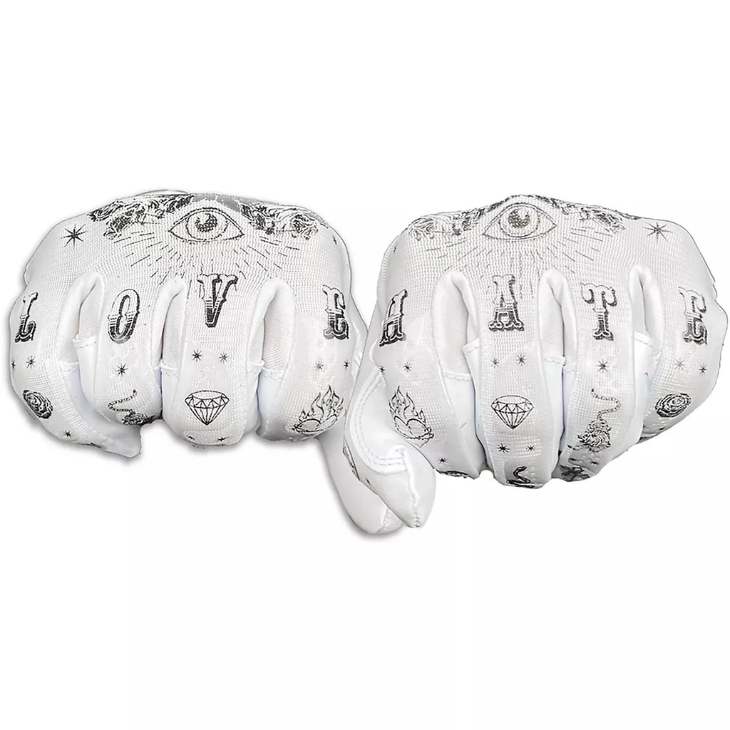 White Large Football Receiver Gloves L346204