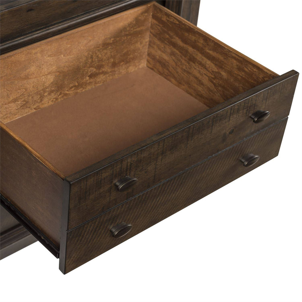 2 Drawer Nightstand, Dark Brown F34532