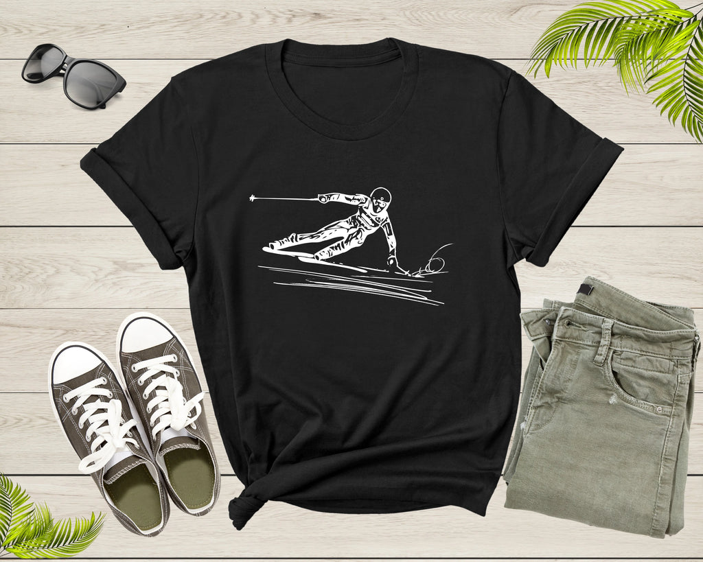 Ski Downhill Slalom Skier T-Shirt E101978