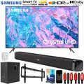 58 inch Crystal UHD 4K Smart TV Bundle with Soundbar, Wall Mount Accessory Kit, 6FT 4K HDMI 2.0 Cables K431