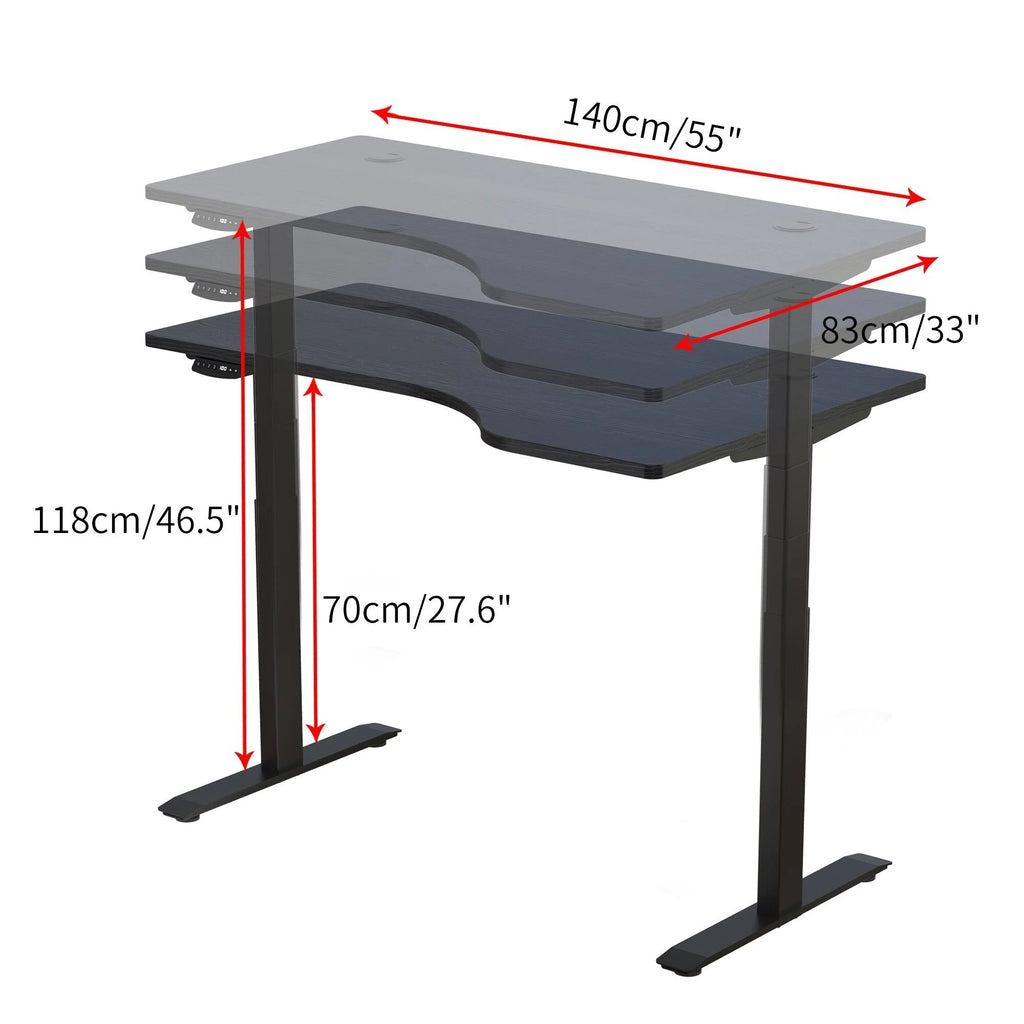 L-Shaped Electric Height Adjustable Standing Desk Z144023