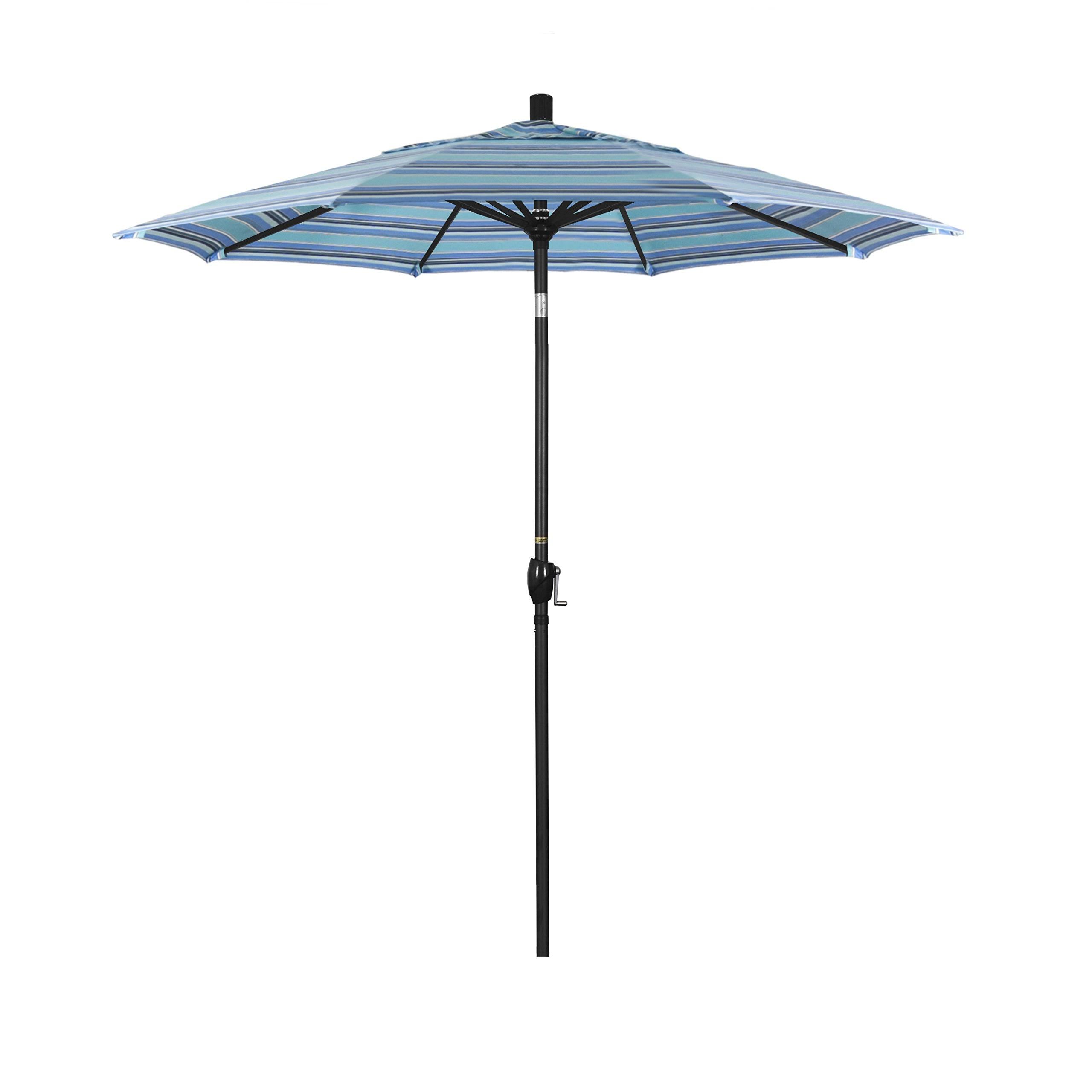 7.5 Foot Aluminum Market Umbrella Push Tilt Matte Black D707