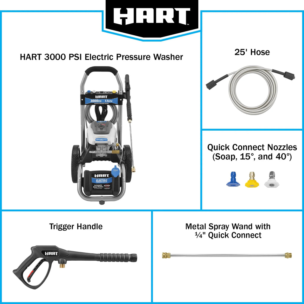 3000PSI 1.1 GPM Cold Water Electric Pressure Washer K857712