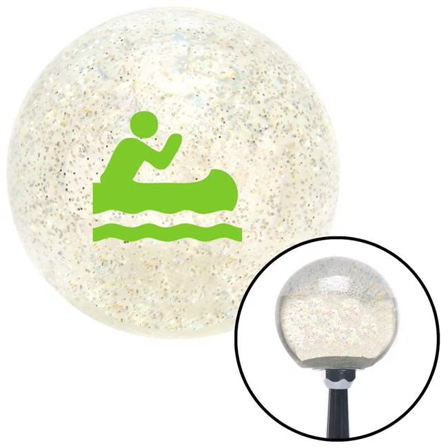 Green Man in a Canoe Clear Metal Flake Shift Knob with M16 x 1.5 Insert V82646