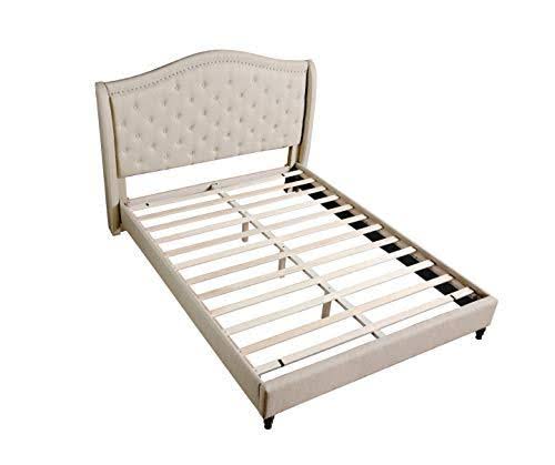 Black King Upholstered Platform Bed F644