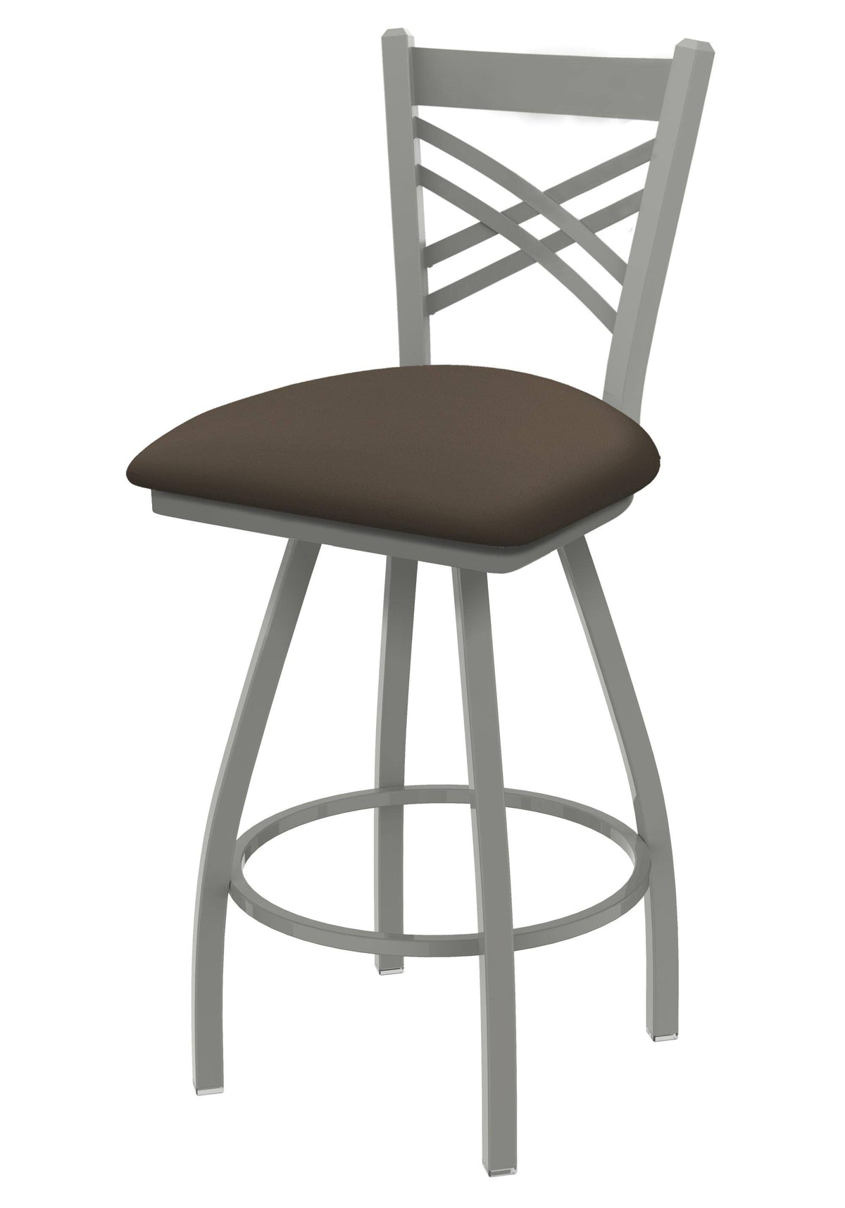 25x22 Swivel Counter Stool with Anodized Nickel Finish C195