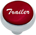 Chrome Dash Knob With Glossy Red Trailer Sticker Pack of 2 E417