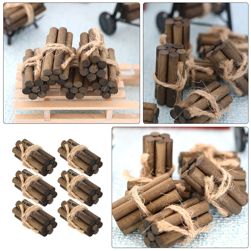 Miniature Firewood Pile Decorations U9674