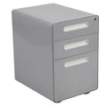 Gray 3-Drawer Mobile Vertical Filing Cabinet S8855