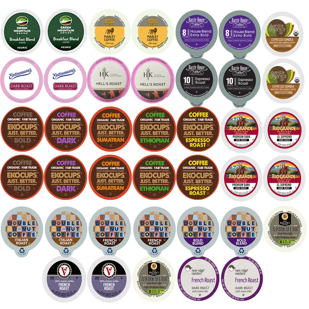 Bold Dark Roast Coffee Single Serve Cups Variety Pack L97478