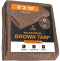 Brown Poly Tarp 20' x 30' 5 Mil Thick Polyethylene Pack of 2 Y17483