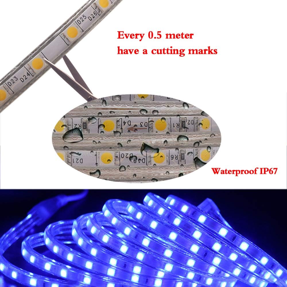 LED Strip Lights with Bluetooth Control RGB Waterproof Rope Light Strip (328ft/100m) R960