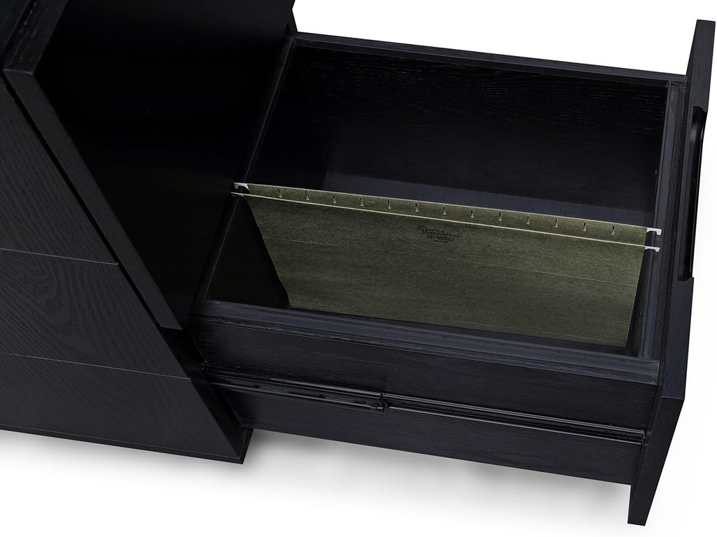 Black Oak 2 Drawer Mobile Filing Pedestal C685581