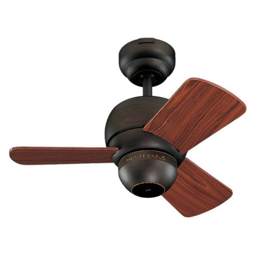 Micro 24x22 Ceiling Fan - Roman Bronze - Teak Blades J394467