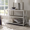 Grey Wash/White Metal 3-Shelf Etagere Bookcase I704099
