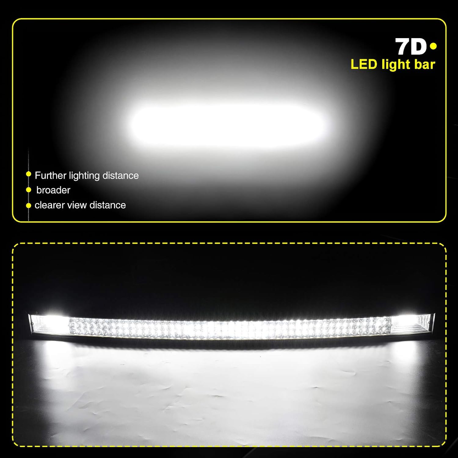 42" Curved LED Light Bar Triple Row 540W 54000LM Off Road Driving Light Pack of 2 Y86622