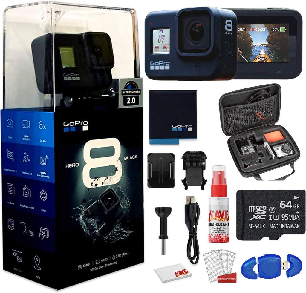 4K UHD Waterproof Digital Action Camera with 64GB Memory Card B876231