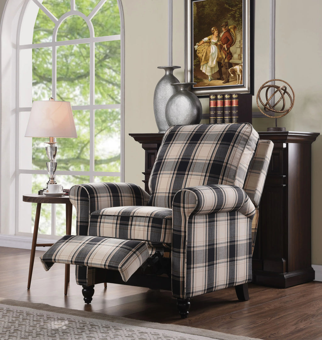 Black Fabric Recliner I217