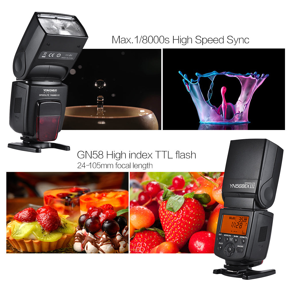 Wireless TTL Flash Speedlite GN58 for Canon DSLR Camera H32397