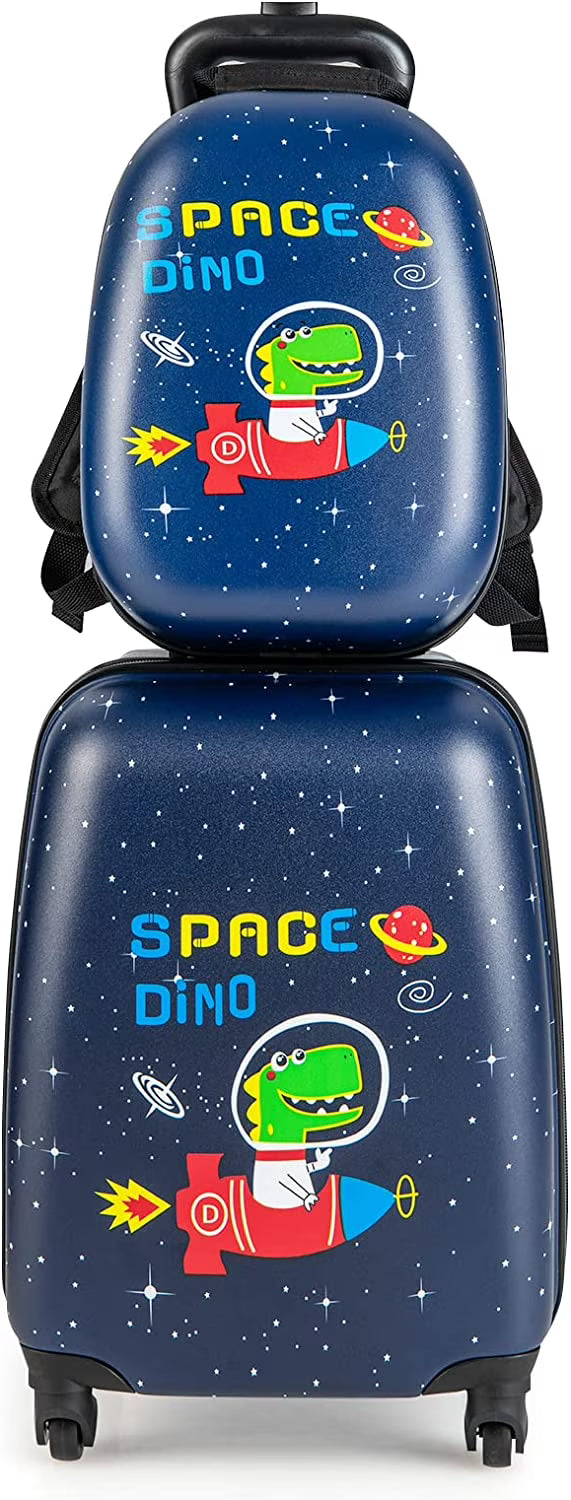 12'' Travel Backpack and 16'' Carry on Suitcase with Rolling Spinner Wheels, 2 Pcs G639
