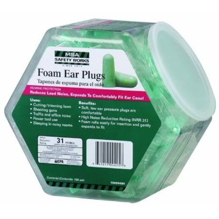 100 Pair Expandable Foam Ear Plugs Y955