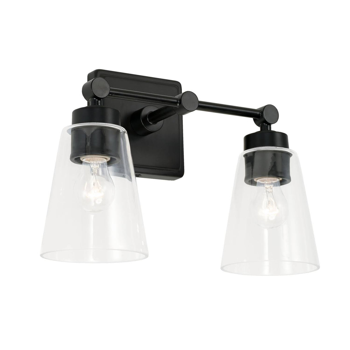 2 Light Vanity Matte Black V64228