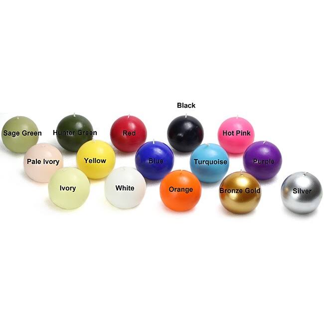 36 Pcs Orange Ball Candles E6300