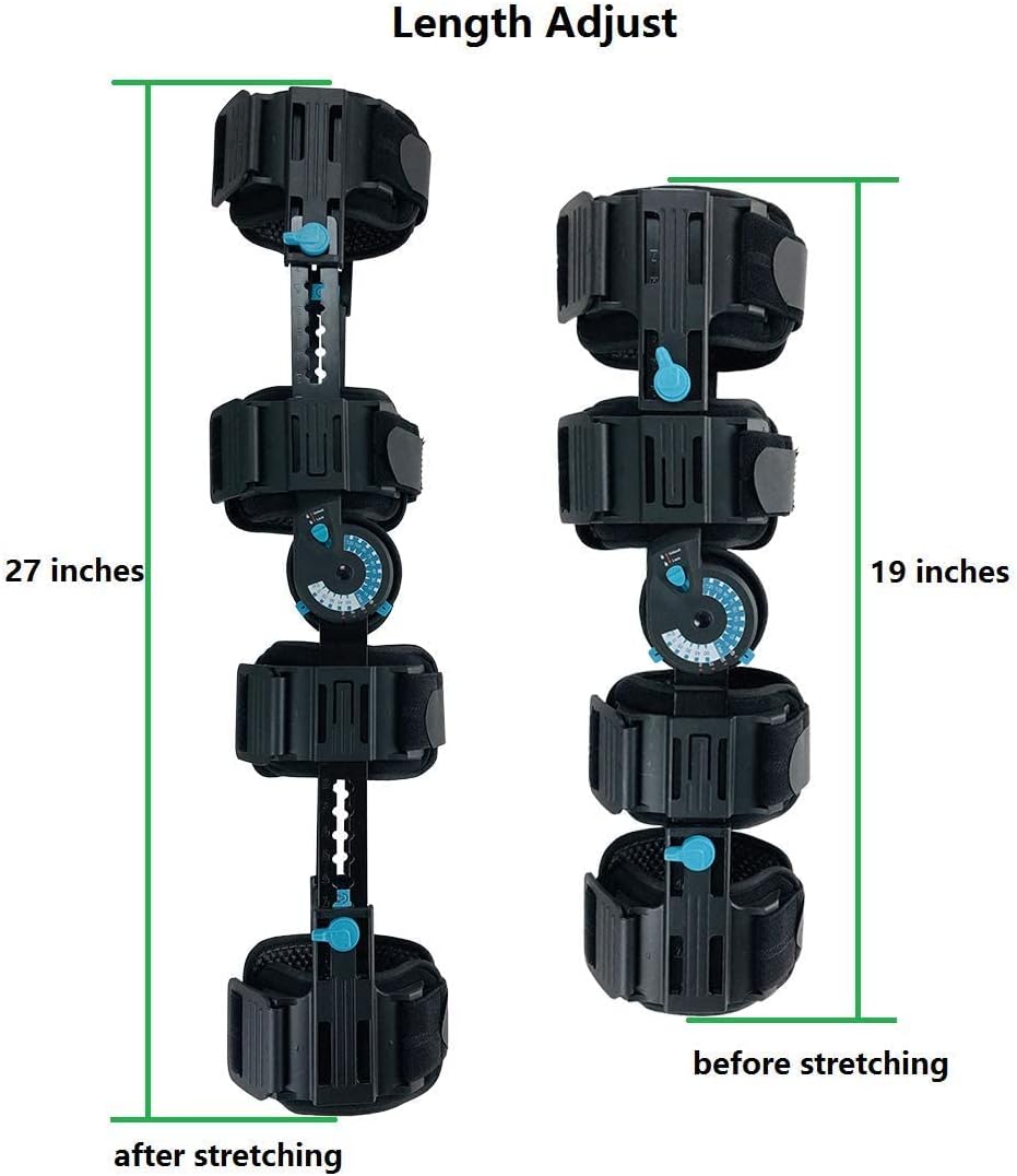 Hinged Post Op Knee Brace Adjustable ROM Leg Stabilizer M265