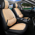 Beige Breathable Mesh Car Seat Cover 2 PCS Front Seat Y536090