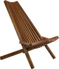 Folding Acacia Wood Lounge Chair J649367