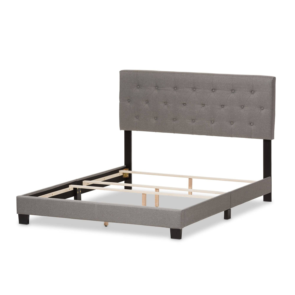 Light Grey Full Fabric Upholstered Bed K800487