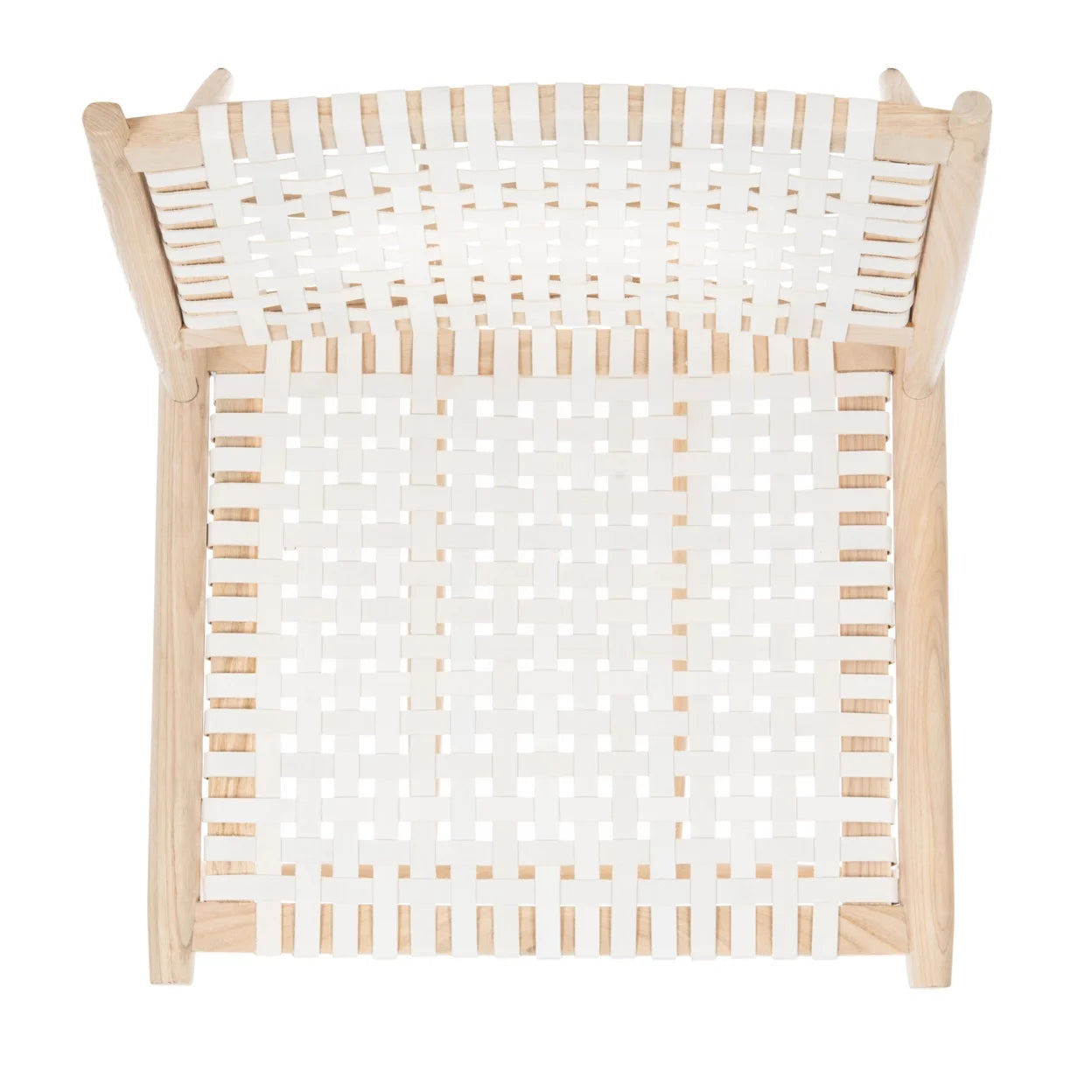 Natural/White Leather Accent Chair Q851511