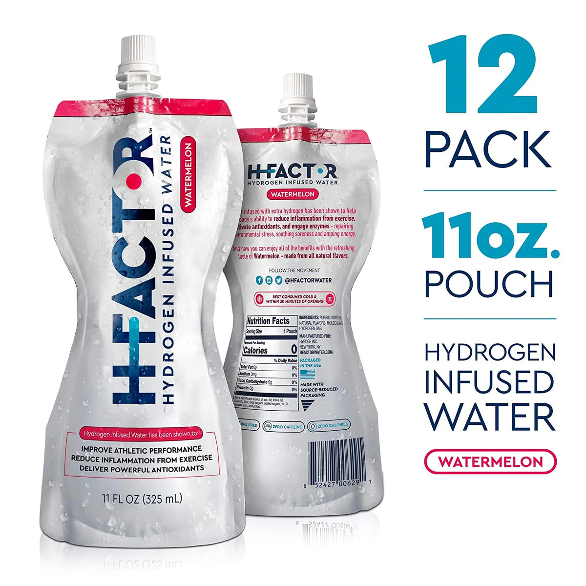 Hydrogen Infused Water, Watermelon, 11 fl oz, 12 ct R89737