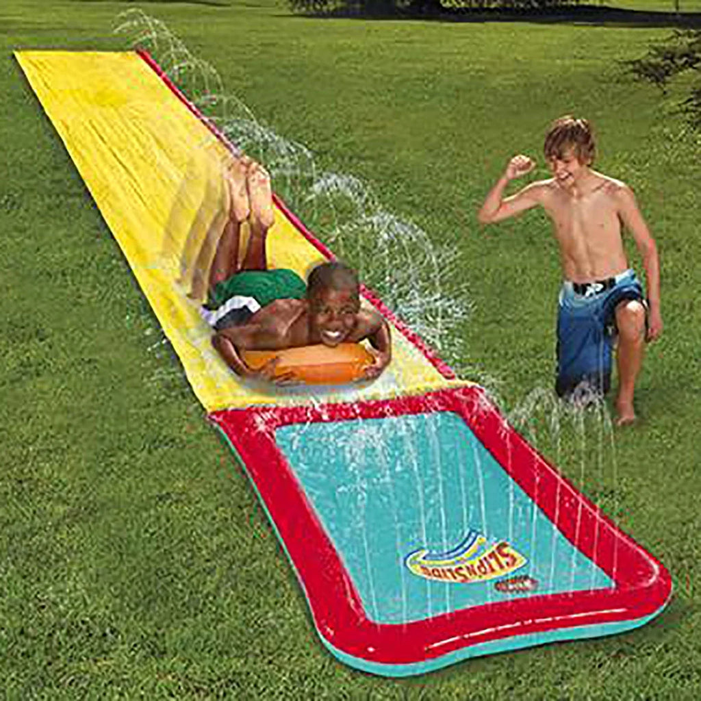 18 Foot Lawn Water Slide with Splash Zone and Sprayers Q9357