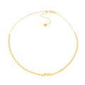 14k Yellow Gold Adjustable Choker 17 Inch Jewelry V2892