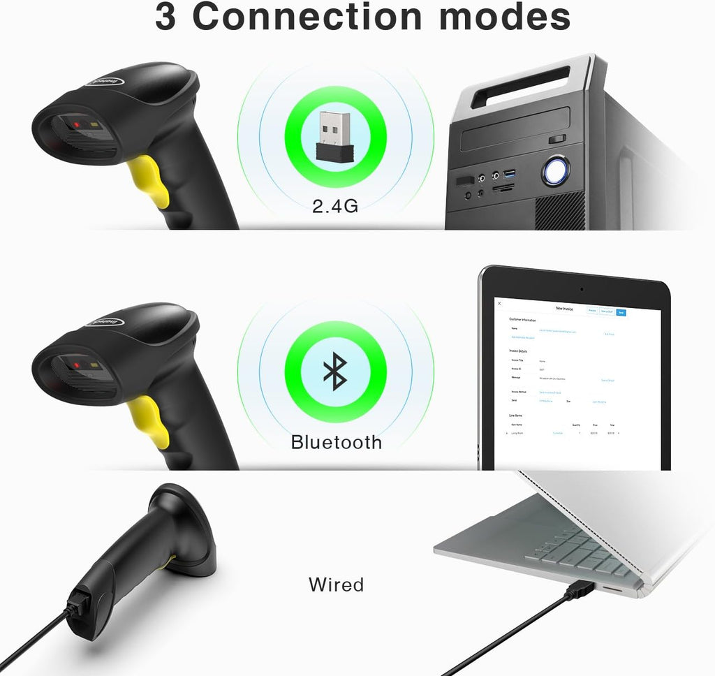 Wireless Bluetooth 2D Barcode Scanner Z97209