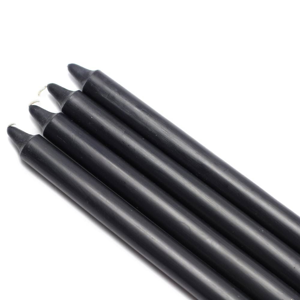 Black 10 Inch Straight Taper Candles M820411