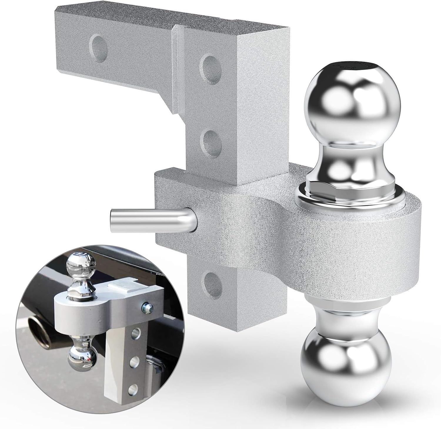 Adjustable Trailer Hitch Dual Ball Mount 5,000 LBS Capacity M82465