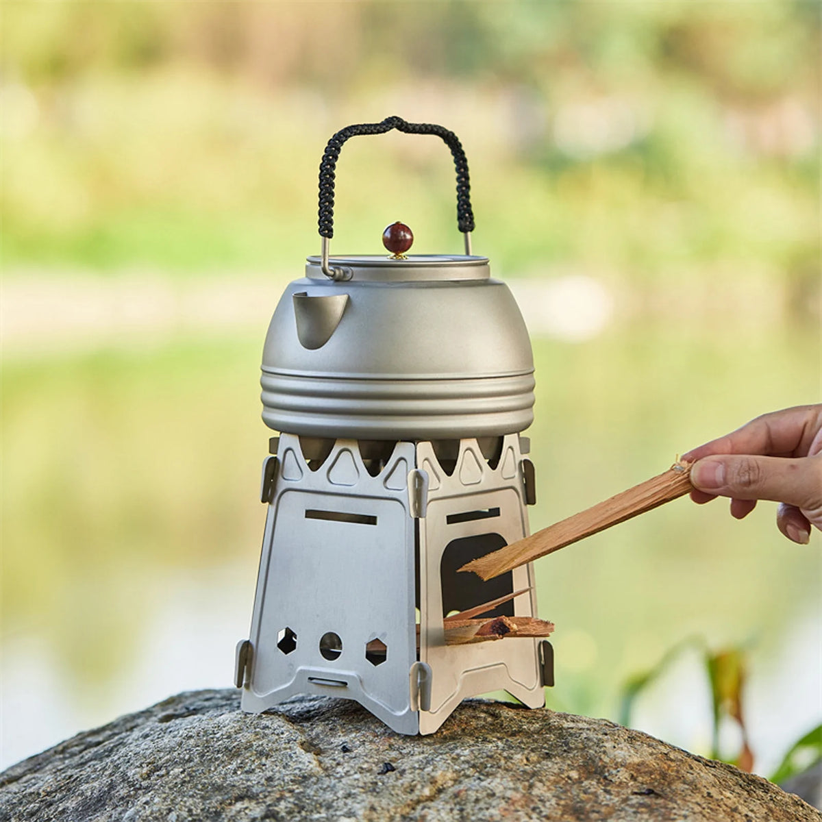 Outdoor Water Kettle Portable Tea Coffee Pot Picnic Pure Kettle T50152
