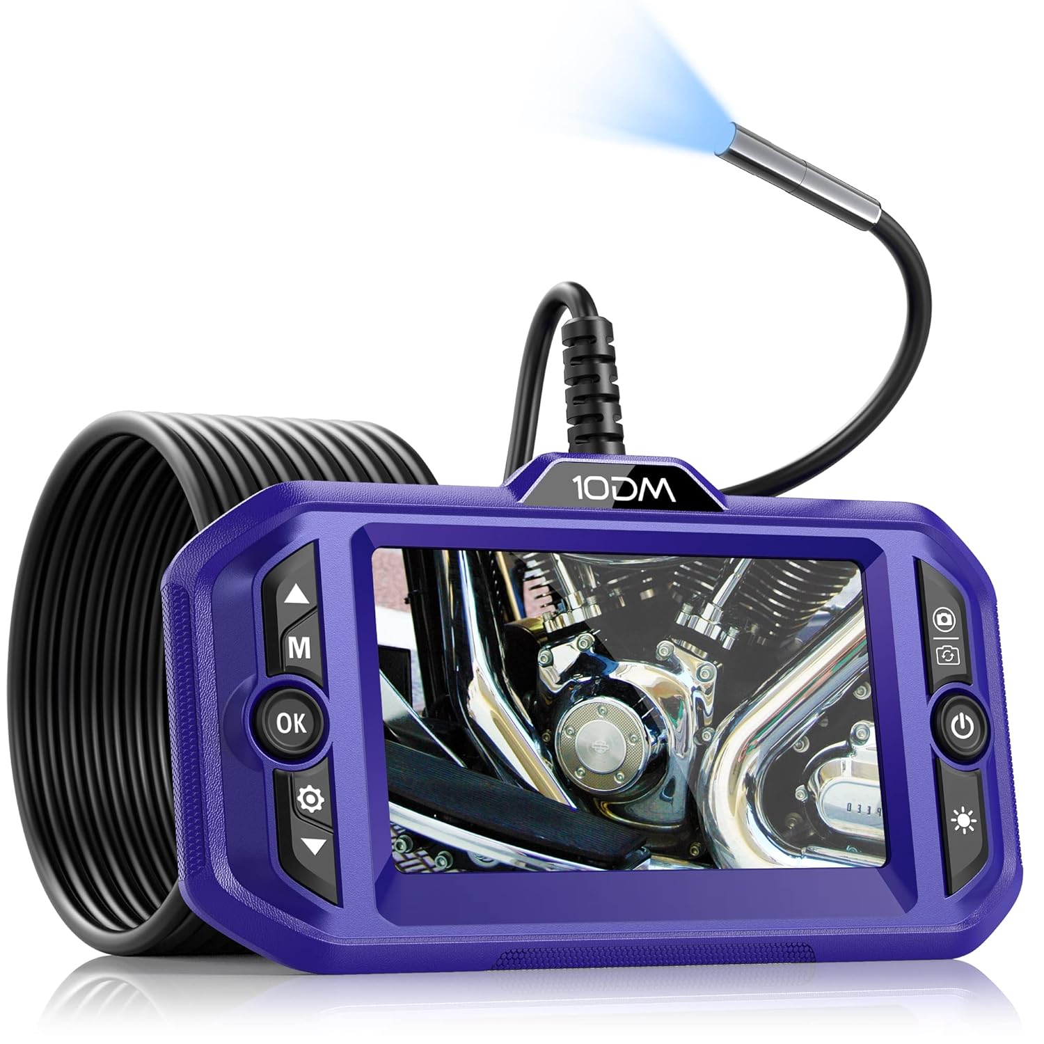 5.5mm Head Inspection Camera with Light, 10ft Flexible Cable, Waterproof Snake Probe A9130