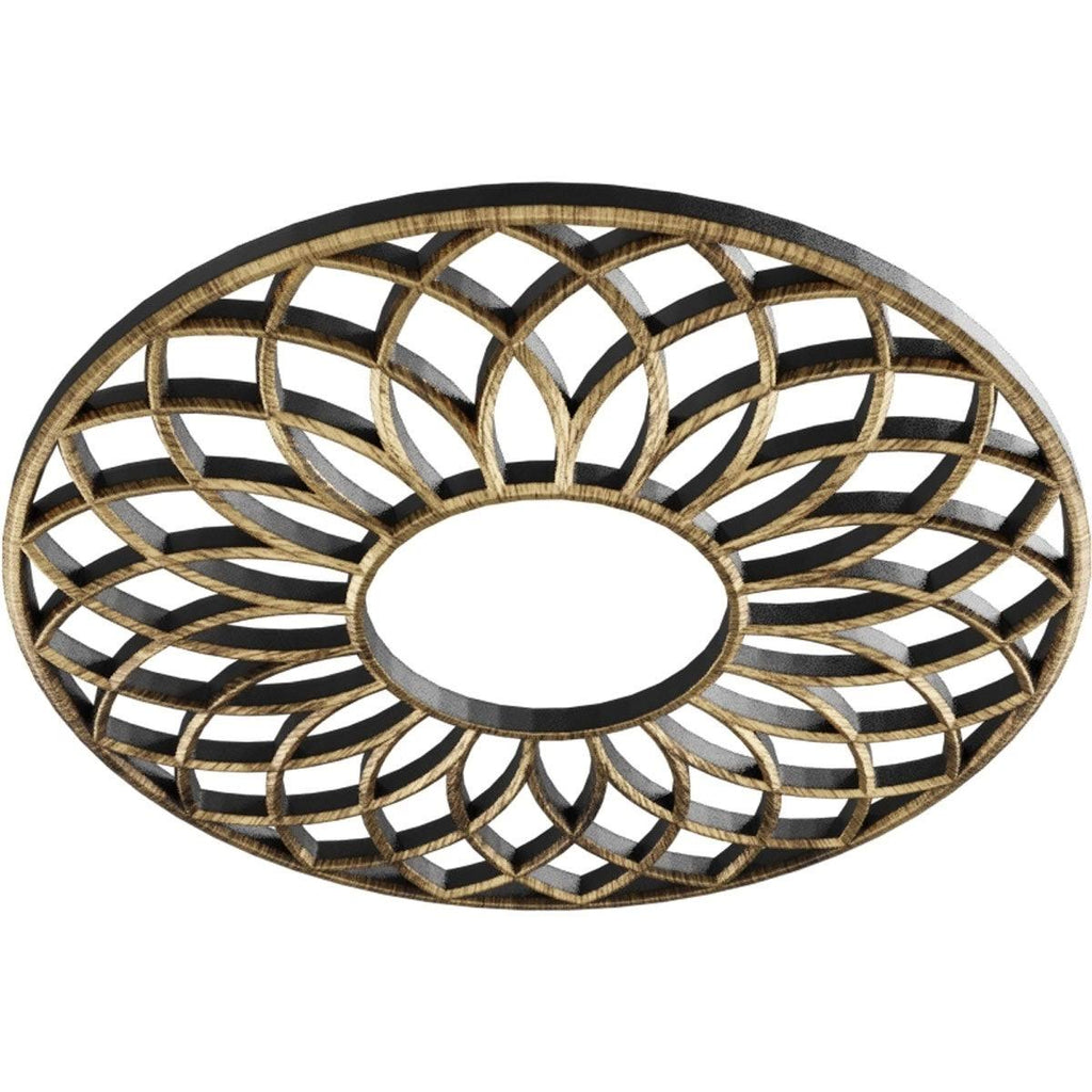 22x22OD x 7 1/2x22ID x 3/4x22P PVC Ceiling Medallion B891