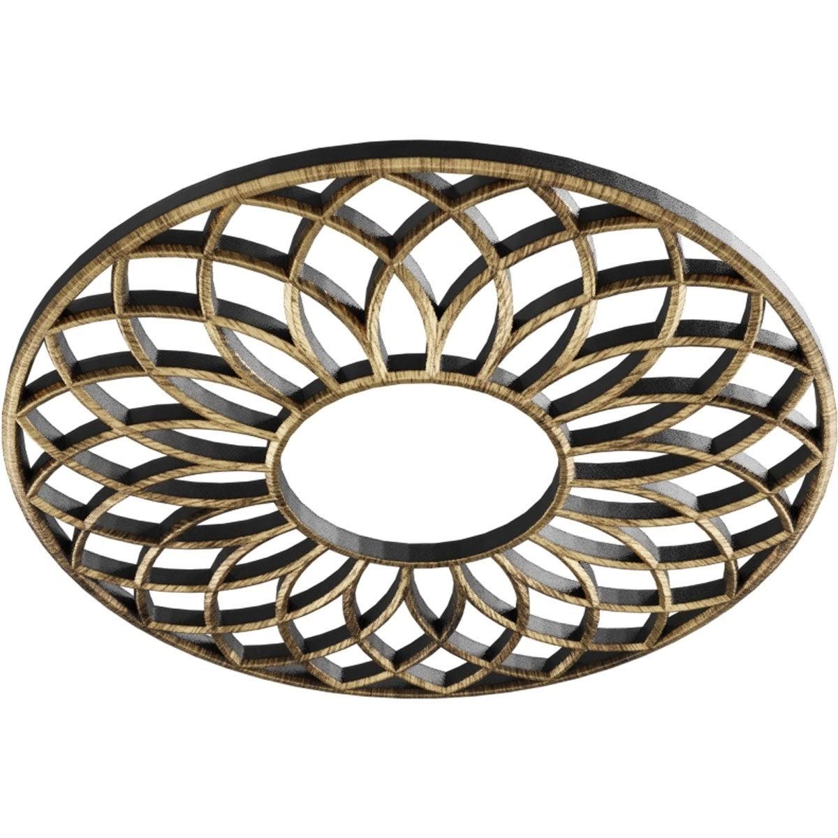 22x22OD x 7 1/2x22ID x 3/4x22P PVC Ceiling Medallion B891