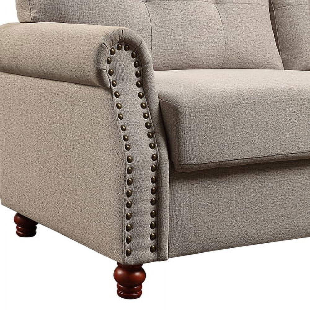 Linen Upholstered 2 Seater Couch with Storage G424
