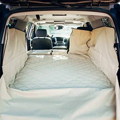 Tan Quilted Full-Size SUV Pet Cargo Liner J1068