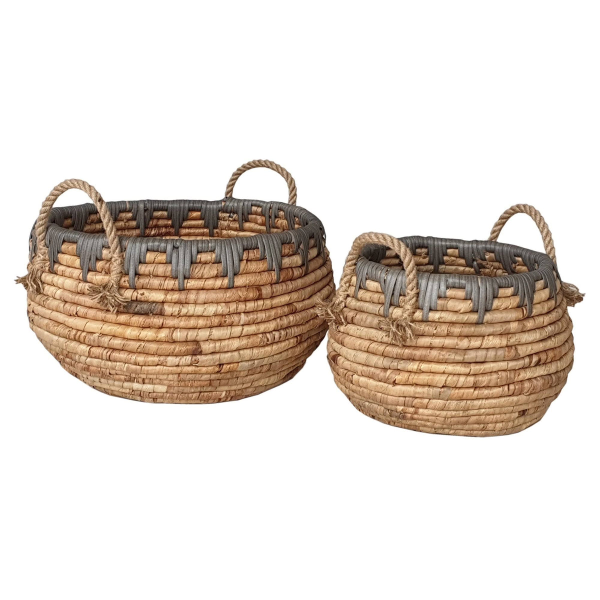 Water Hyacinth Basket Set of 2 E29388